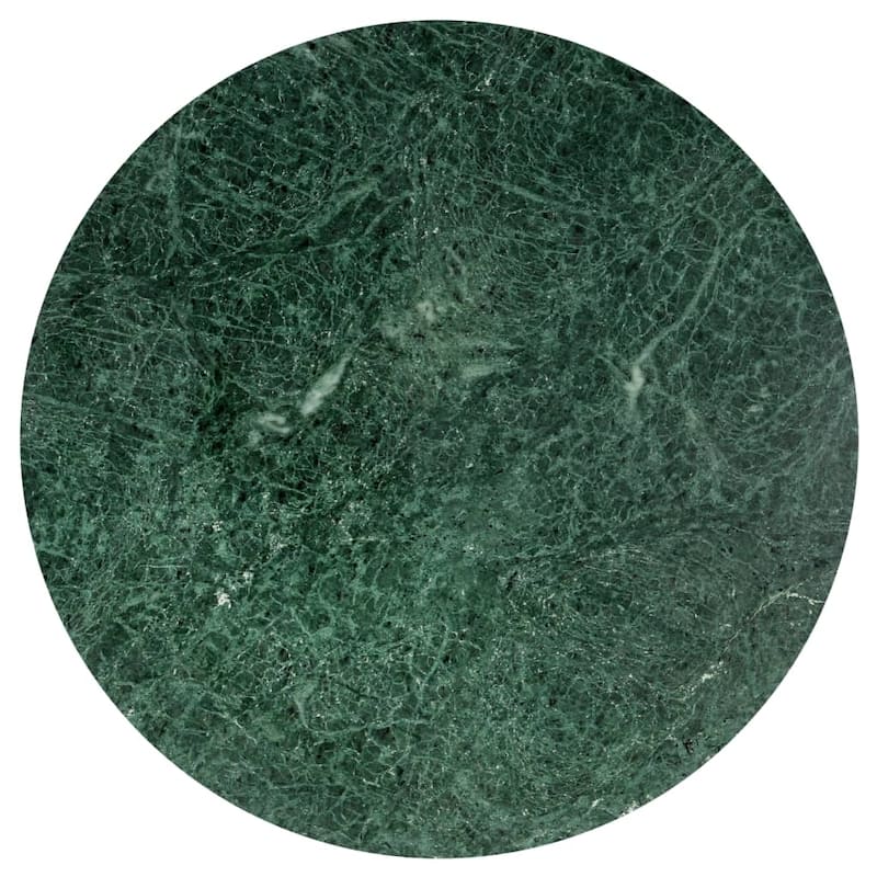vidaXL Coffee Table Real Stone with Marble Texture Table Furniture Green/White - 23.6"x23.6"x13.8"