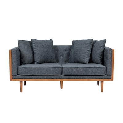 Borah Tufted Loveseat with Accent Pillows by Christopher Knight Home