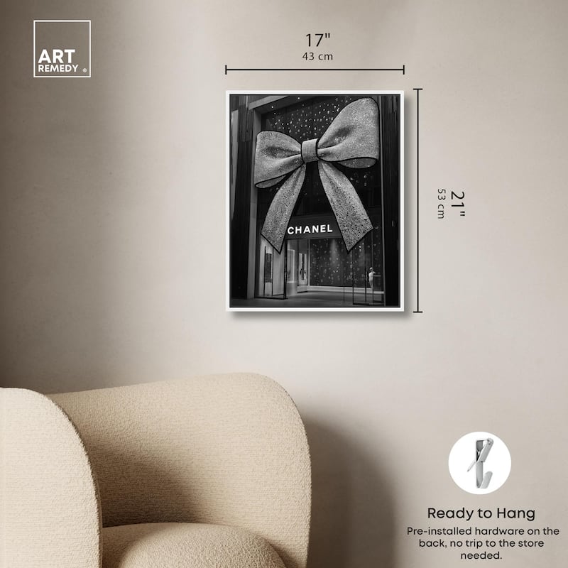 Big Bow Noir Store Canvas by Art Remedy