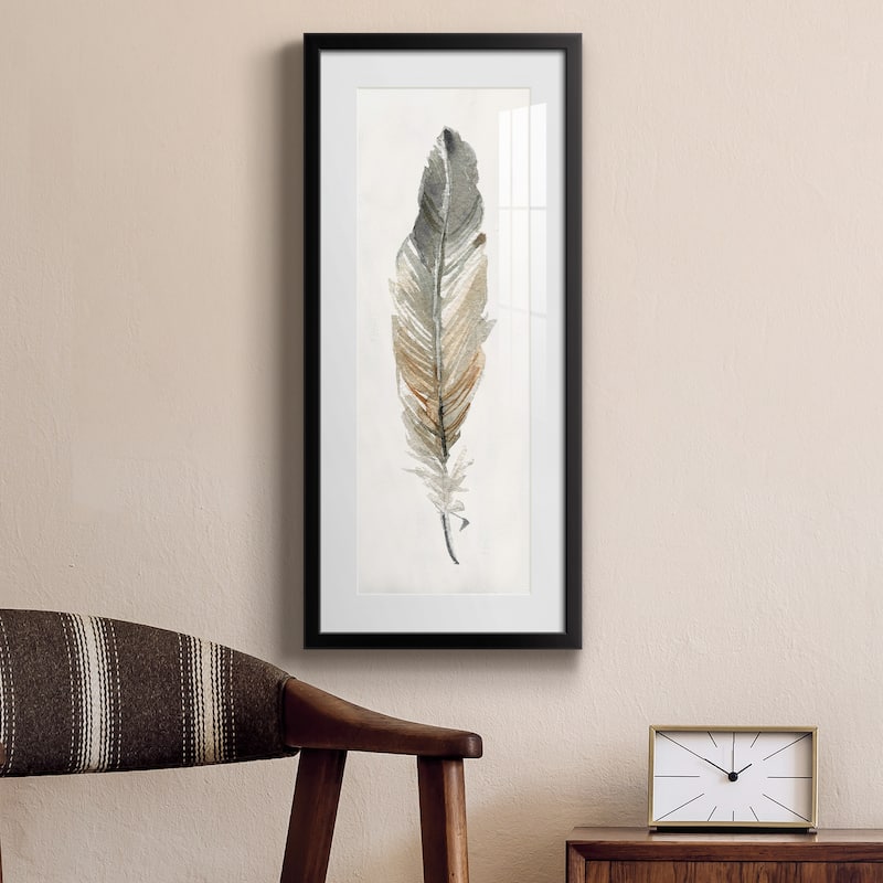 Neutral Feather I-Premium Gallery Framed Print