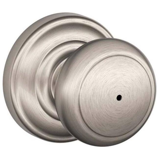 Schlage Andover Privacy Door Knob Set with Decorative Andover Trim