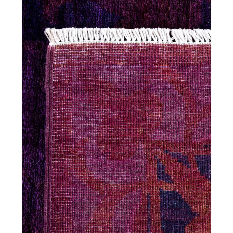Overdyed One-of-a-Kind Hand-Knotted Area Rug - Purple - 8' 1" x 9' 10"