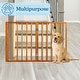 preview thumbnail 7 of 44, 3-Panel Indoor Foldable Dog Gate - 54x24-Inch Wood Freestanding Pet Fence