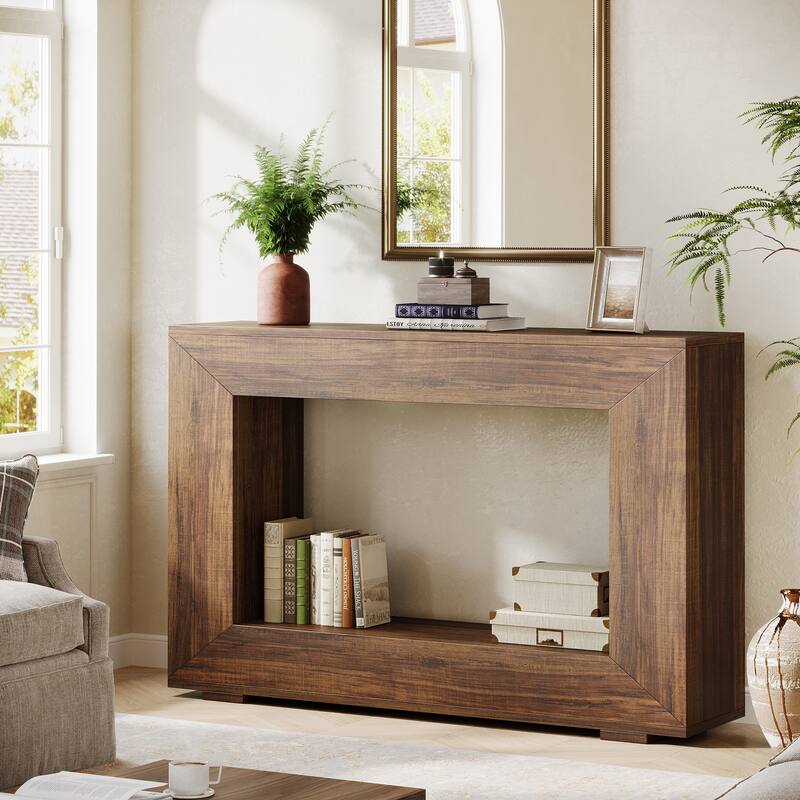 47.24 Inches Rustic Console Table with Storage