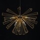 preview thumbnail 11 of 11, 10-Light Modern Large Round Sputnik Starburst Pendant Light Firework Semi-Sphere Globe Chandelier - 34.2 in. W x 19.6 in. H