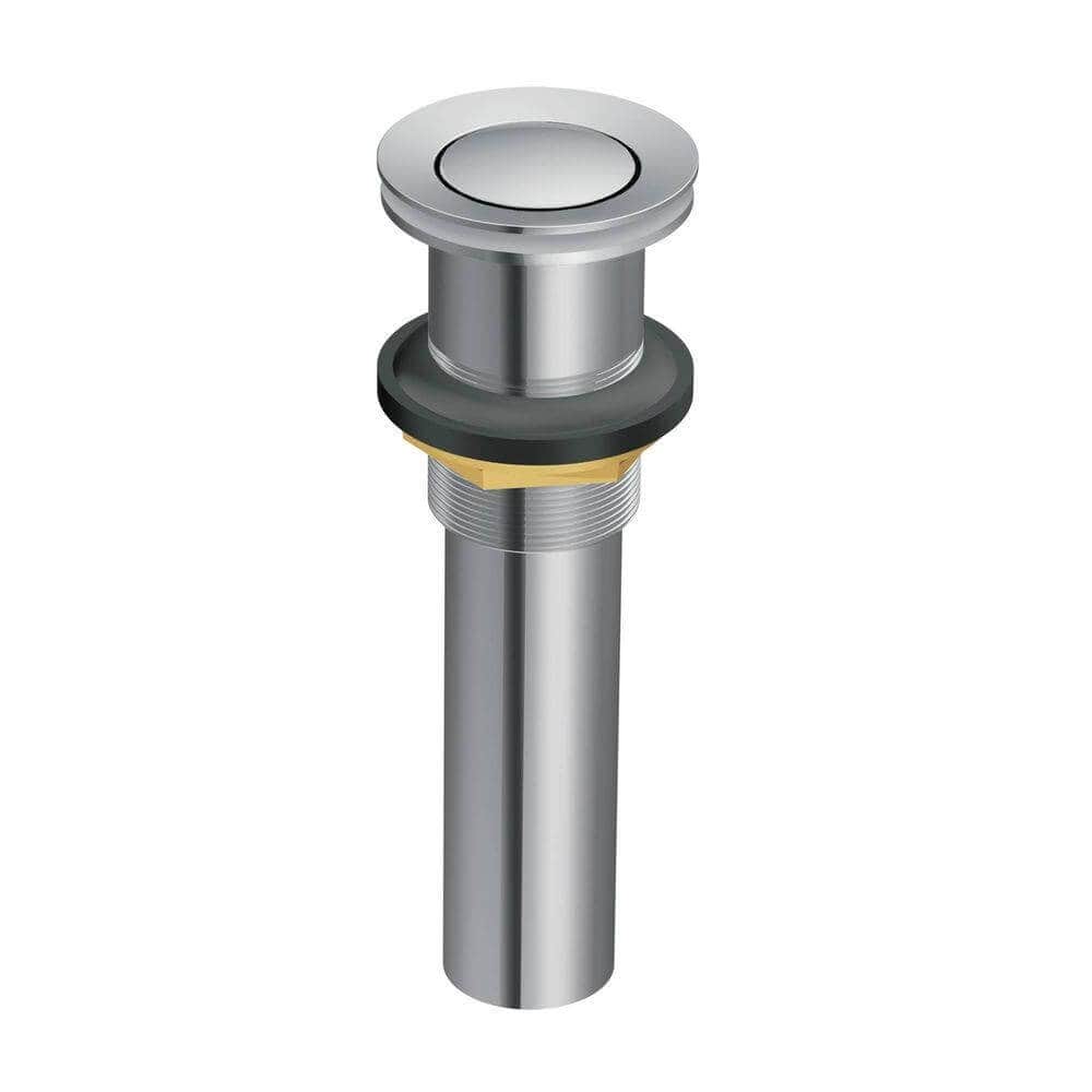 Ruvati Push Pop-up Drain for Bathroom Sinks without Overflow - Stainless Steel Finish - RVA5103ST