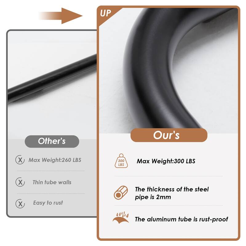 Upholstered PU Leather Barstools with Rattan Back (Set of 2)