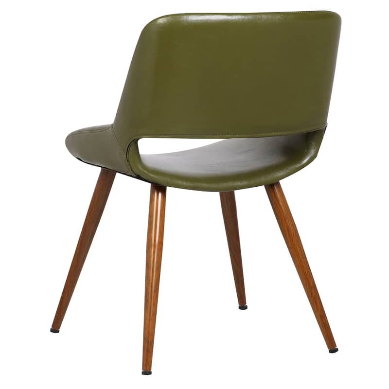 Porthos Home Shane Faux Leather Mid-Century Dining Chair with Metal Legs, Set of 2