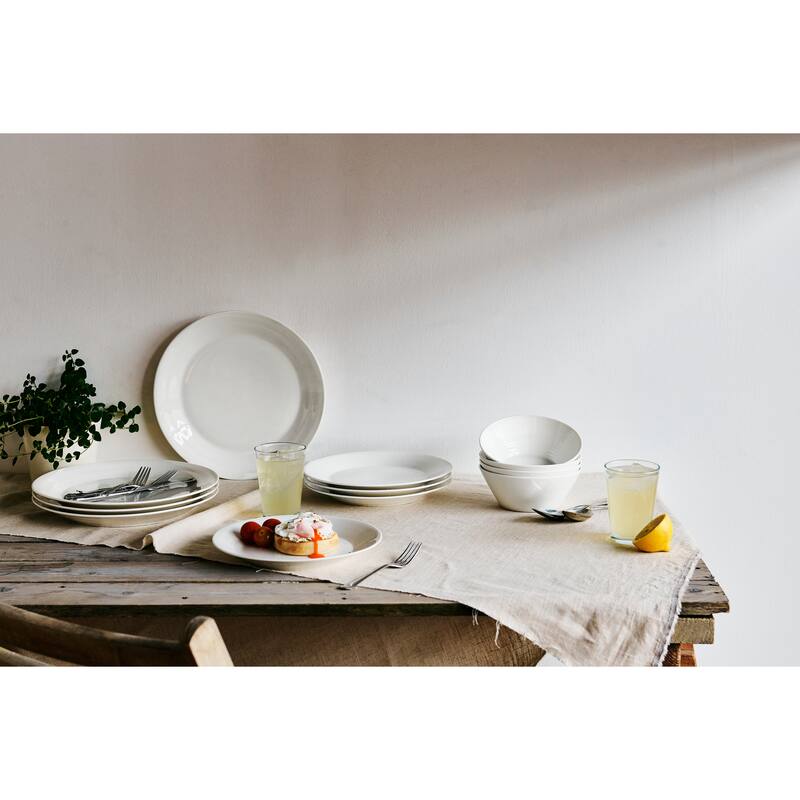 Royal Doulton 1815 Pure Dinnerware Set White, 12 Piece Set