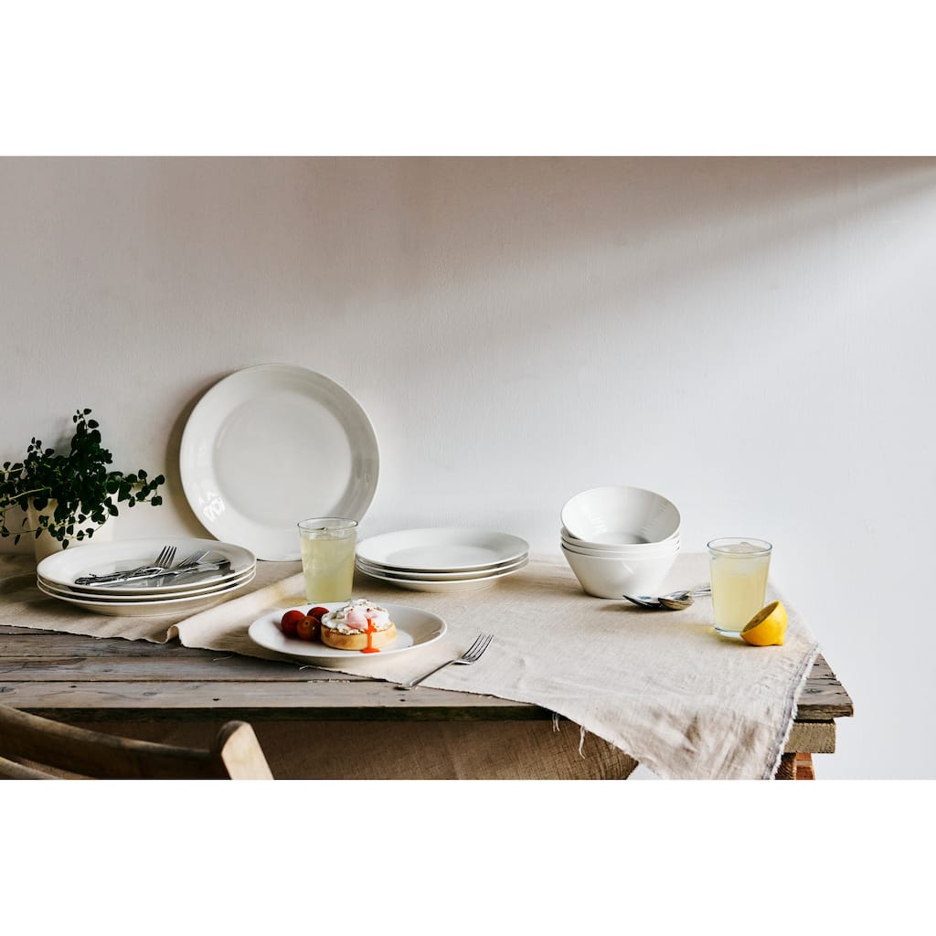 Royal Doulton 1815 Pure Dinnerware Set White, 12 Piece Set