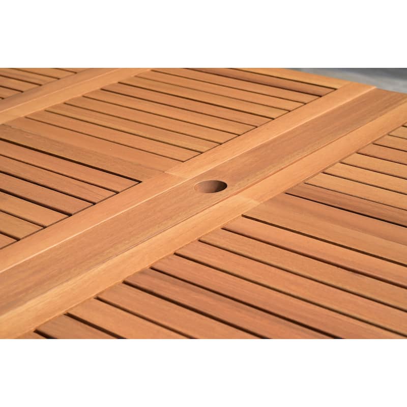 Amazonia Deluxe Hawaii Wood/ Resin 9-piece Rectangular Patio Dining Set
