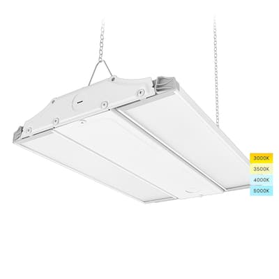 Luxrite 14 Inch Linear High Bay LED Shop Lights 80/110/150W, Up to 20500 Lumens 4CCT 0-10V Dimmable 120-277V UL