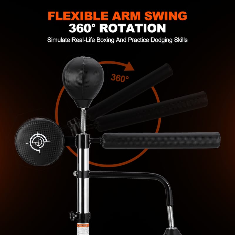 5 in 1 Punching Bag with Stand for Adult Kids with 2 Speed Bag Adjustable Height