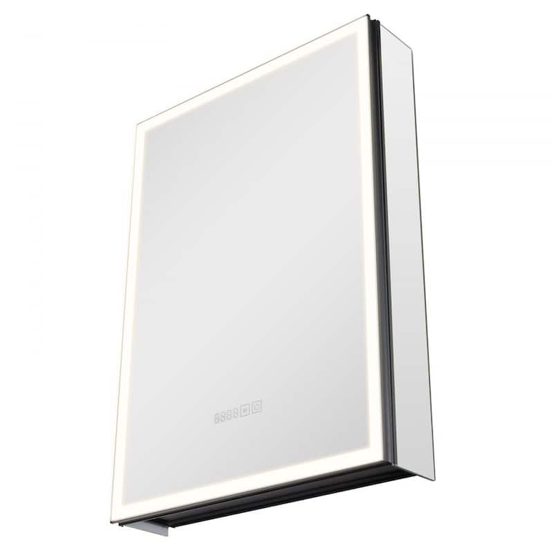 LED Medicine Cabinet with Mirror and One-Touch Anti-Fog 3 Color Light Modes for Modern Bathroom Use - 20.0 x 4.9 x 27.9 in