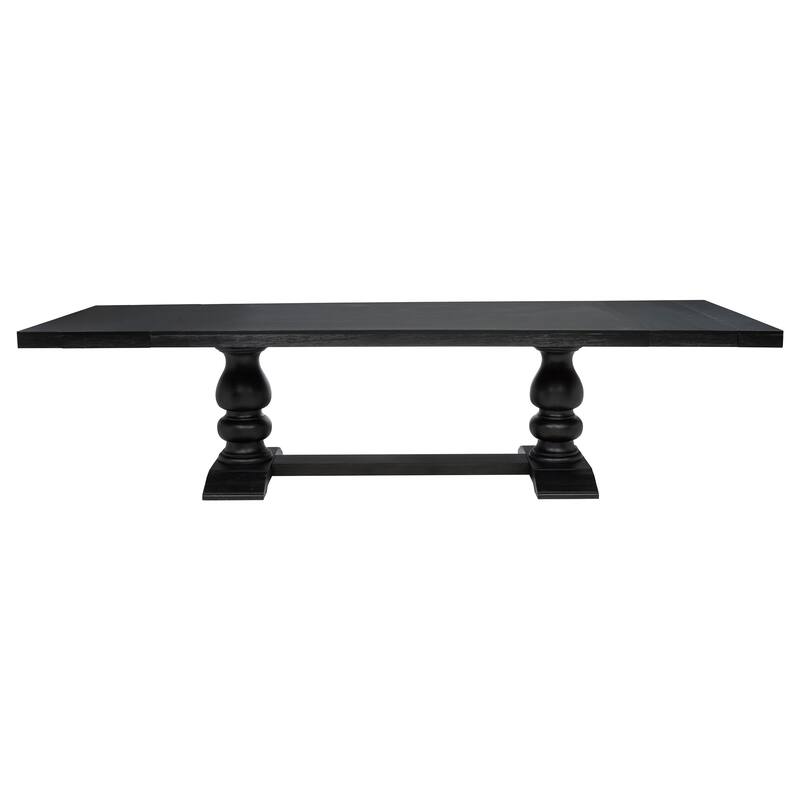 Phelps Rectangular Dining Table Set Distressed Noir