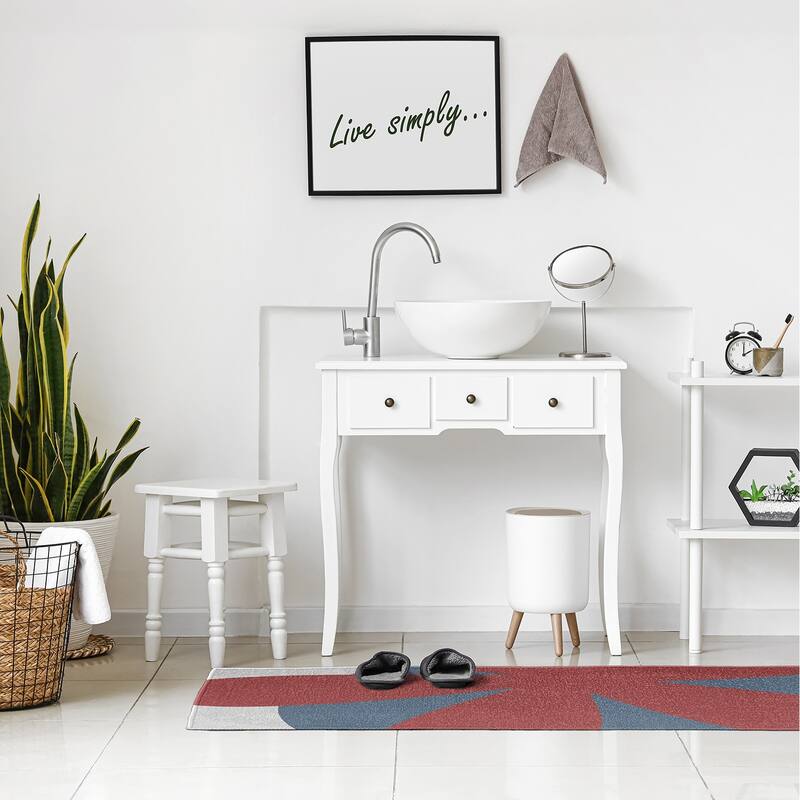 Bold Flower Modern & Contemporary Chenille Area Rug