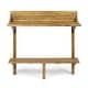 preview thumbnail 4 of 7, Caribbean Outdoor Acacia Balcony Bar Table by Christopher Knight Home - 48.00"L x 16.50"W x 49.75"H