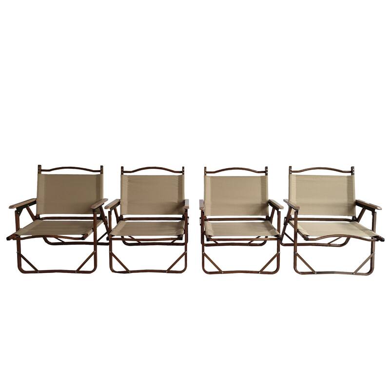 Portable Armrest Chair Set of 4 Easy to Fold