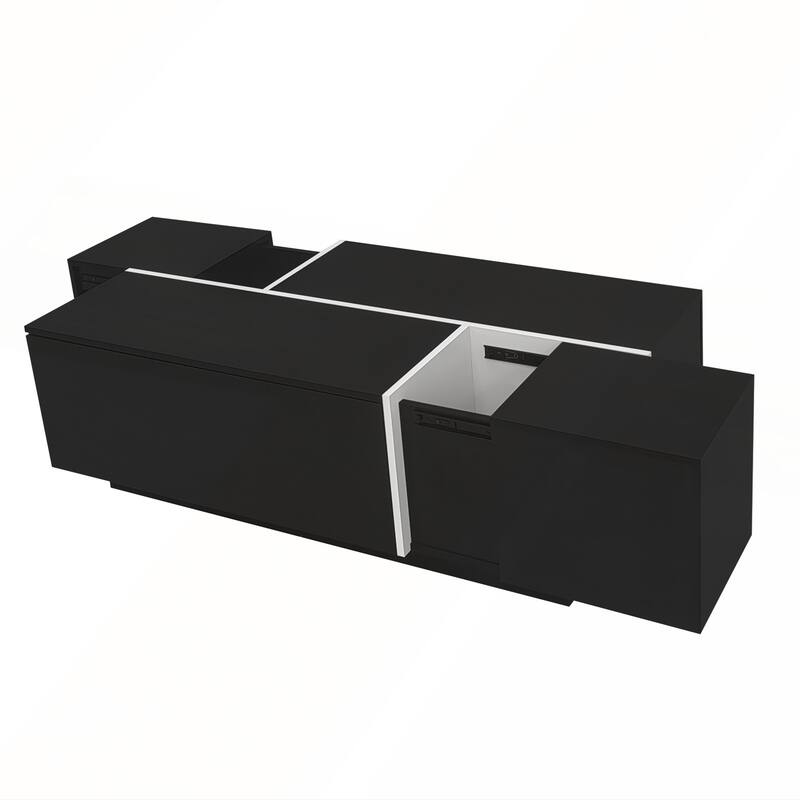 Extendable Coffee Table with High-Gloss Finish