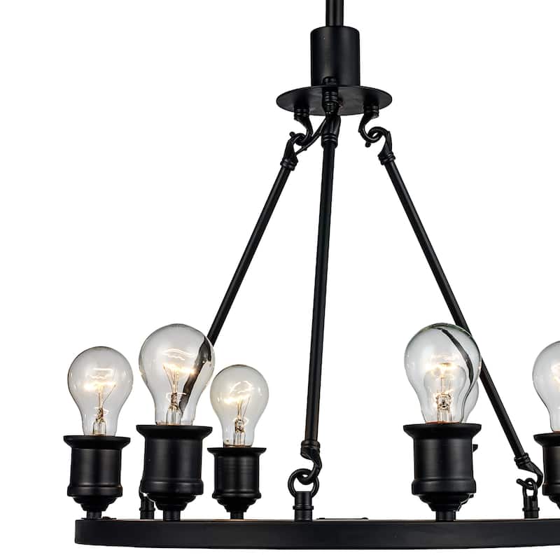 Trans Globe Underwood 6 Light Chandelier in Rubbed Oil Bronze