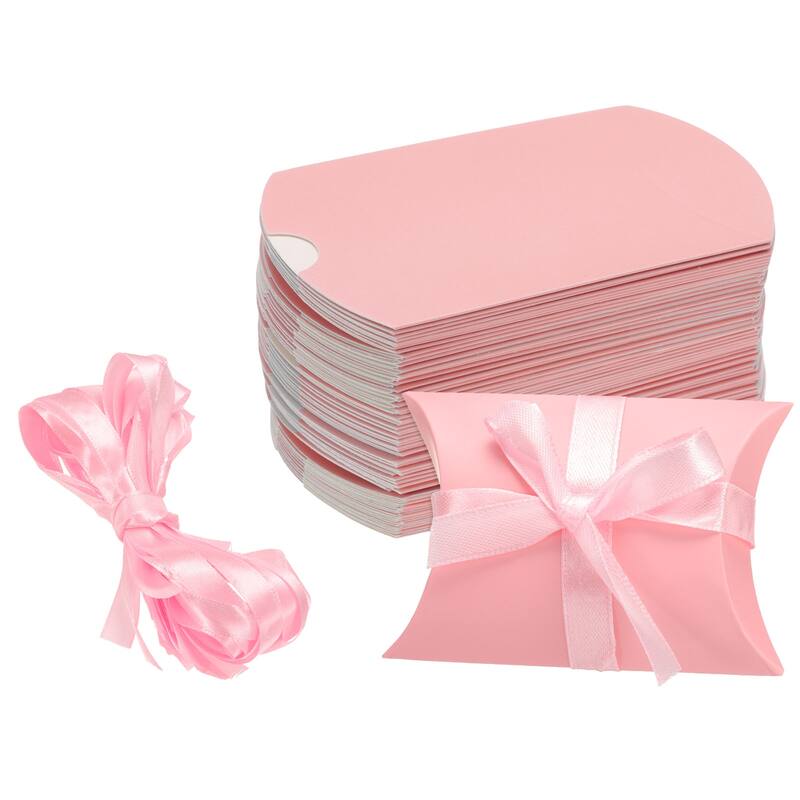 50Pcs Pillow Boxes 3.5 x 2.8 x 1 Inch Gift Boxes