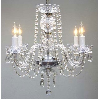 New Authentic All Crystal Chandelier Lighting H17 x W17 - Chandeliers For Bedrooms by Overstock.com