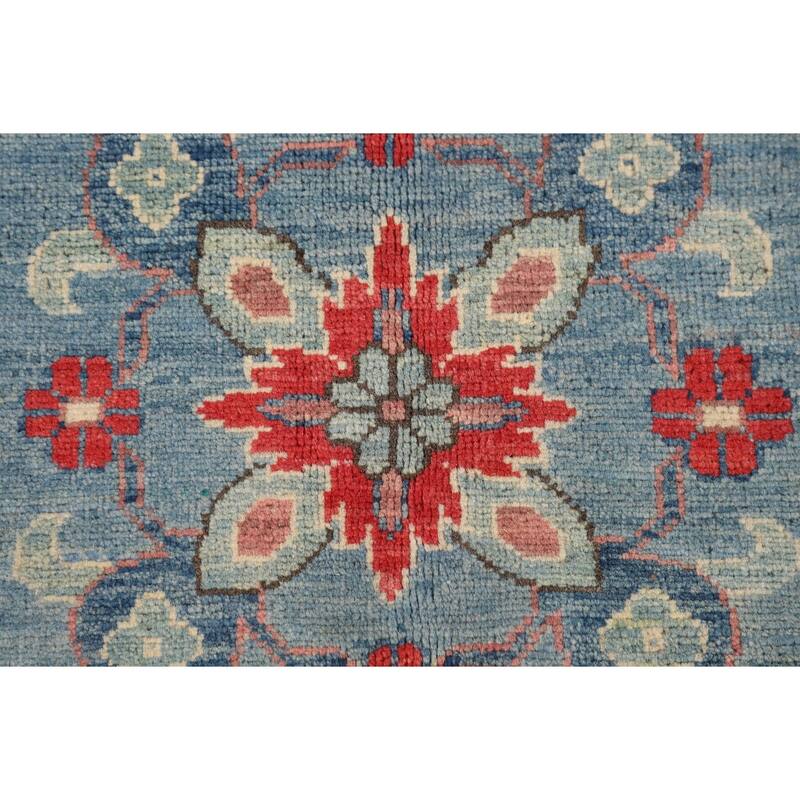 Red Kazak Oriental Area Rug Hand-Knotted Wool Carpet - 6'6" x 9'9"