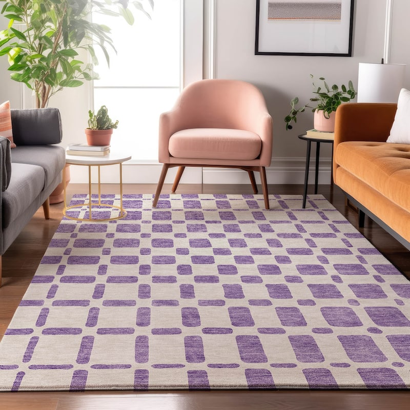 Premium Washable Super Soft Modern Hope Mayfield Rug - Purple - 2'6" x 3'10"