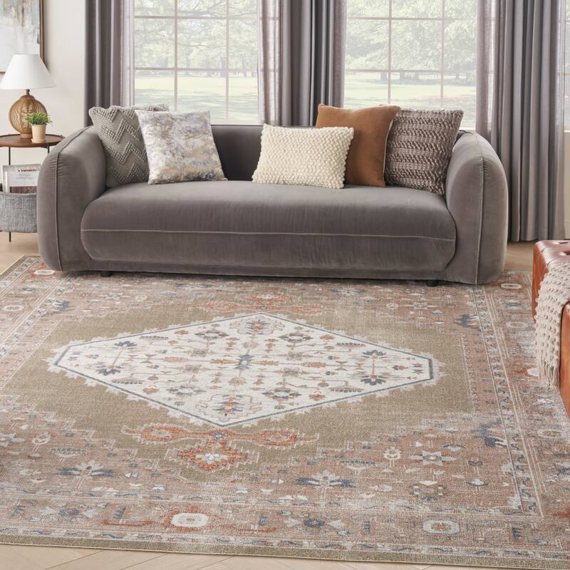Nourison Astra Machine Washable Distressed Area Rug