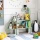 preview thumbnail 2 of 8, Gymax 3-Tier Dinosaur Kids Bookshelf Toy Storage Organizer Montessori