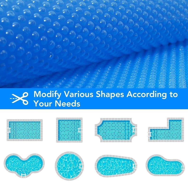 UV-Resistant Fade Resistant 12-Mil Solar Pool Cover for Inground Pool