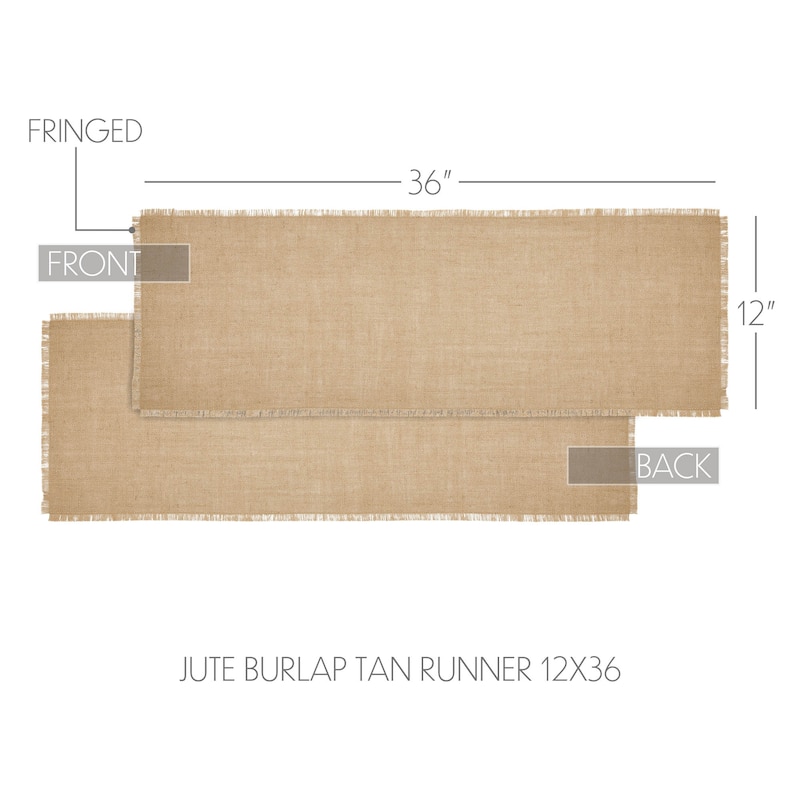Jute Burlap Natural Runner