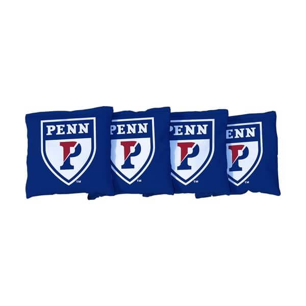 slide 2 of 3, University of Pennsylvania Penn Quakers Blue Cornhole Bags All-Weather Resin Filled
