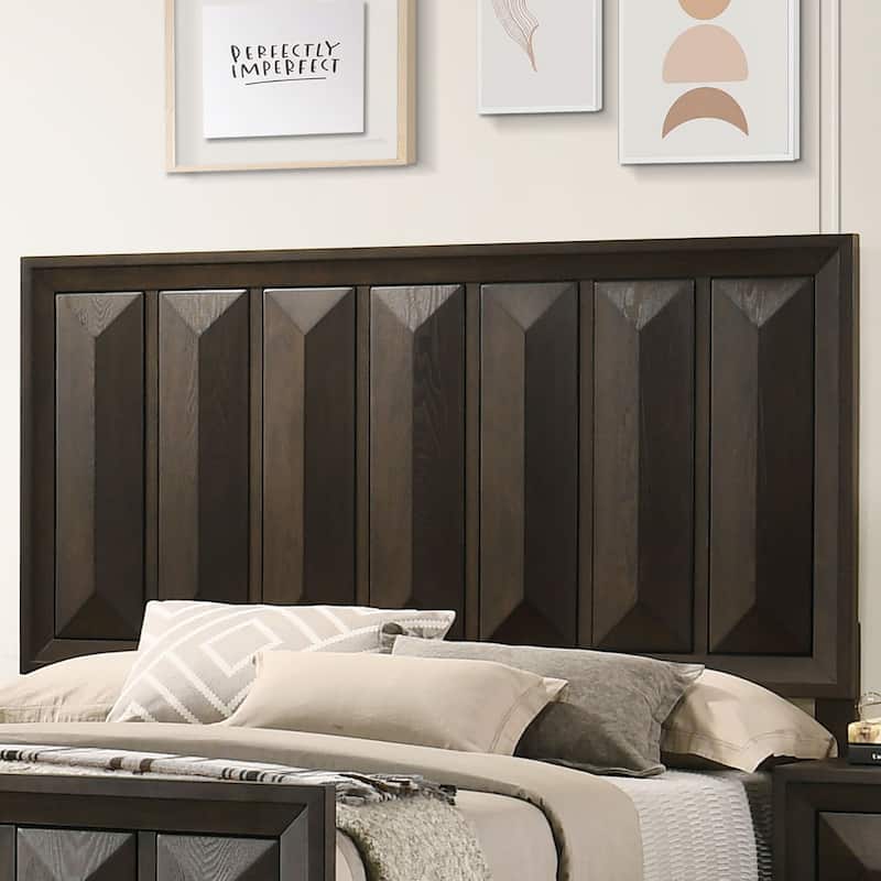 Furniture of America Uppon Transitional Espresso Wood 5-Piece Panel Bedroom Set
