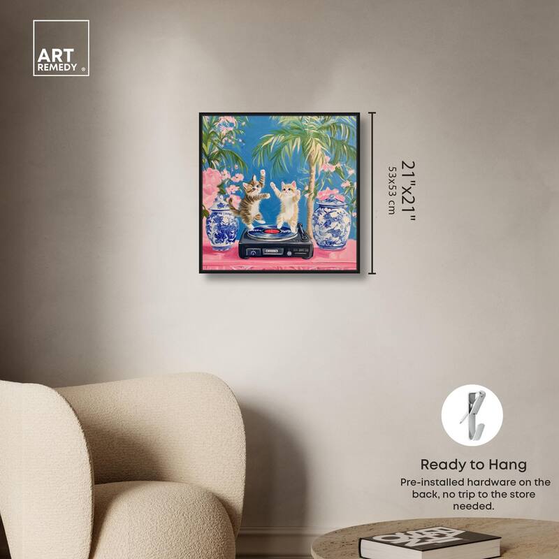 Turntable Twirlers Canvas by Art Remedy
