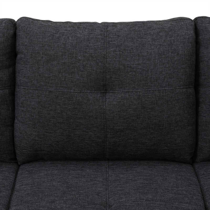 3 Piece Modular Sectional Sofa with Storage Ottoman and Flip Top Table