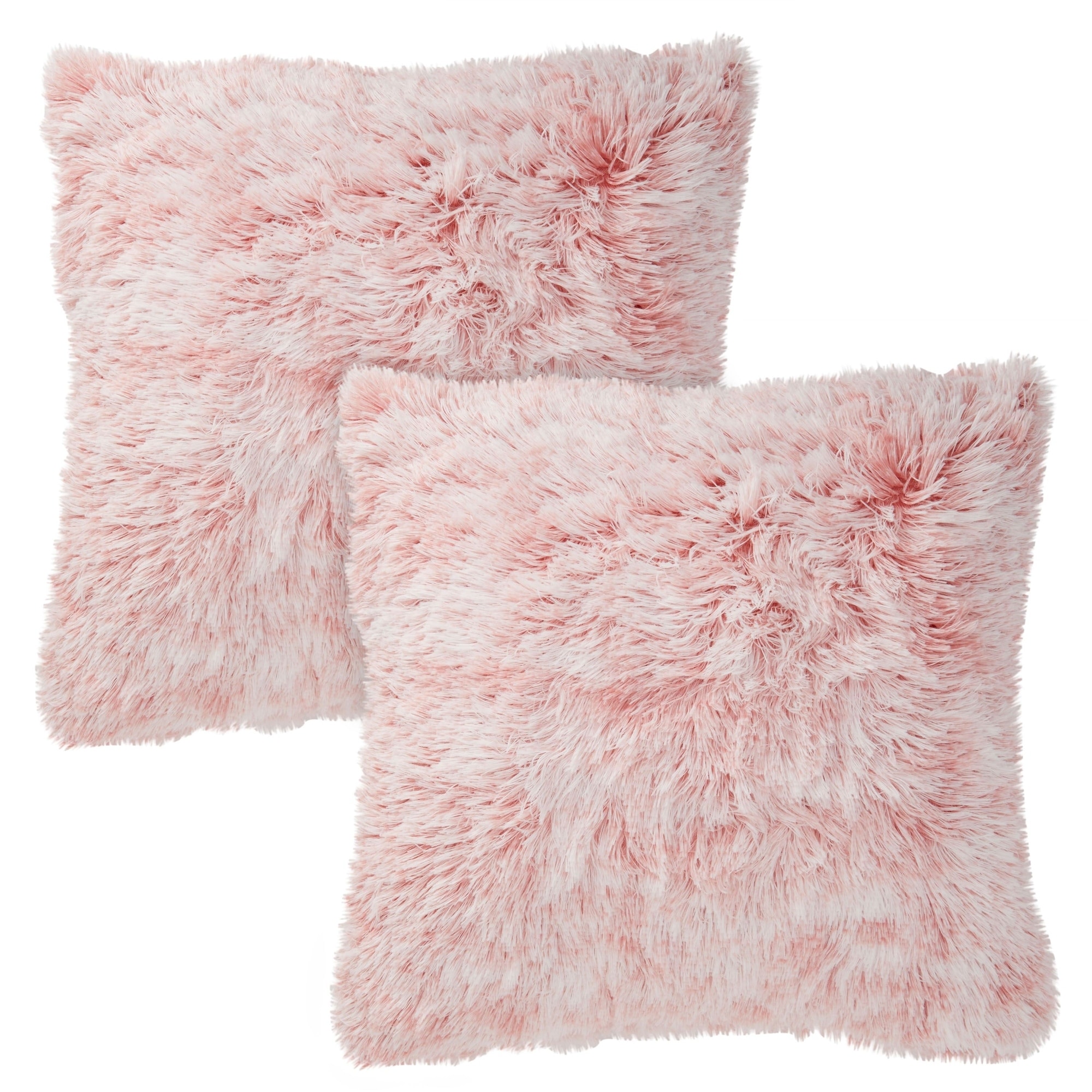 Pink faux sales fur throw pillow