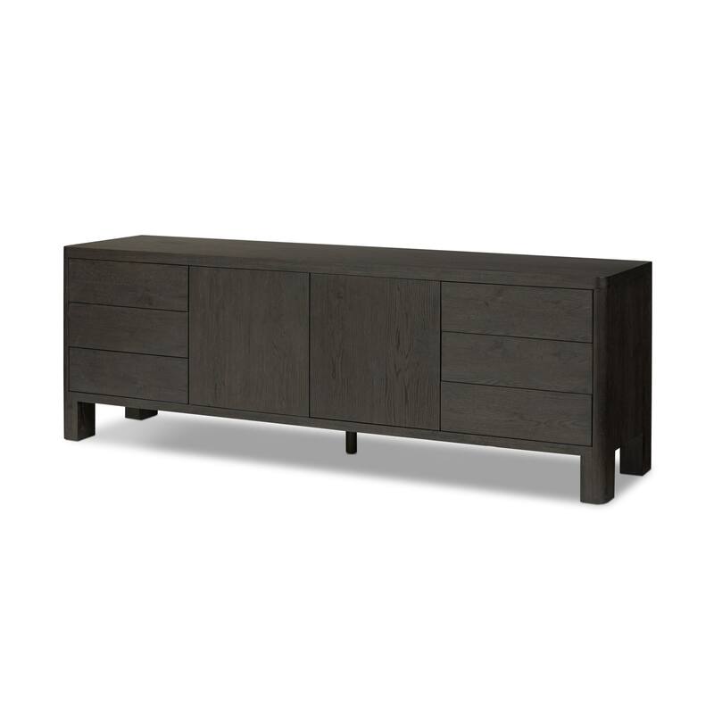 Marie Media Console-Smoked Black Oak Veneer