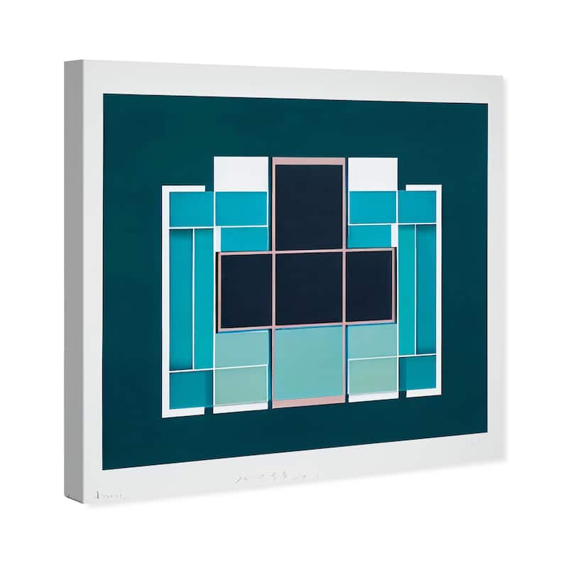 Wynwood Studio Abstract Gateway Teal Blue and Teal Modern & Contemporary Wall Art Canvas Print