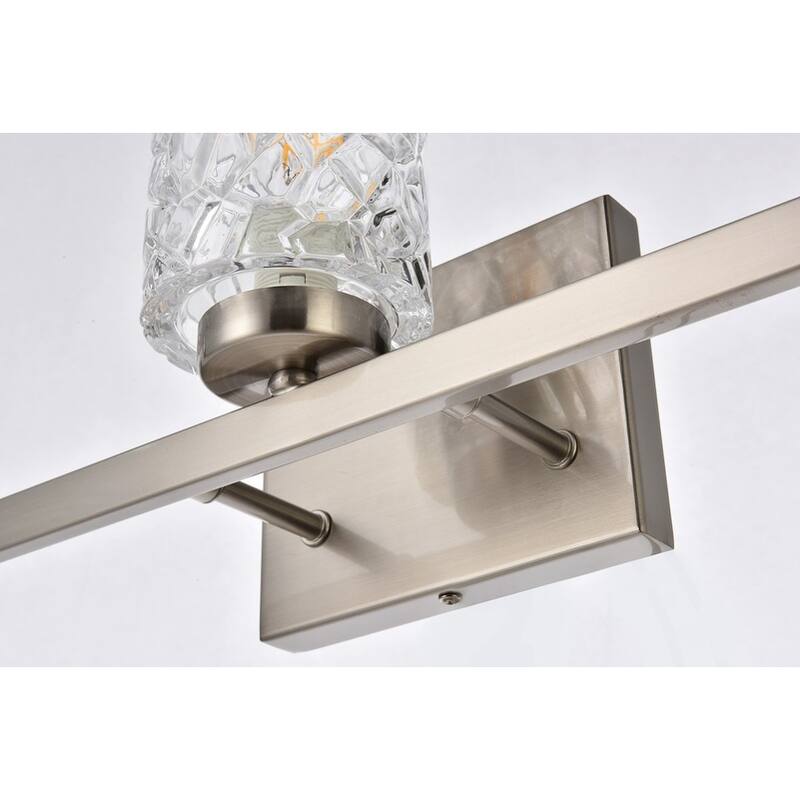 Cara 3 Light Bath Sconce with Clear Shade