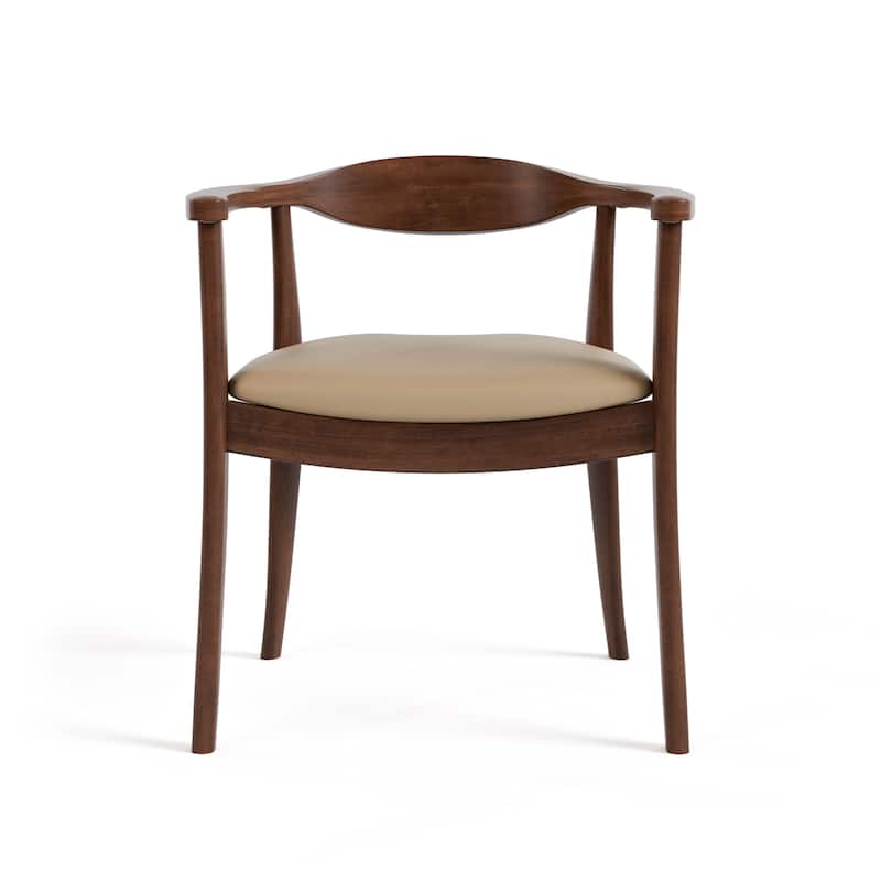 Furniture of America Abigail I Mid-Century Modern 5-Piece Rich Walnut Solid Wood Dining Set