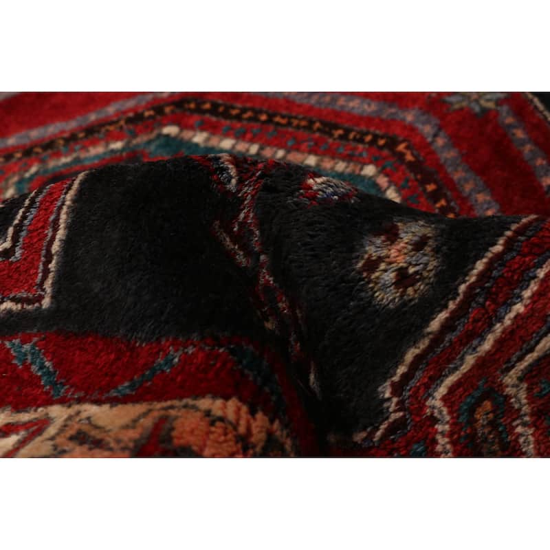 ECARPETGALLERY Hand-knotted Konya Anatolian Black, Red Wool Rug - 3'5 x 9'6
