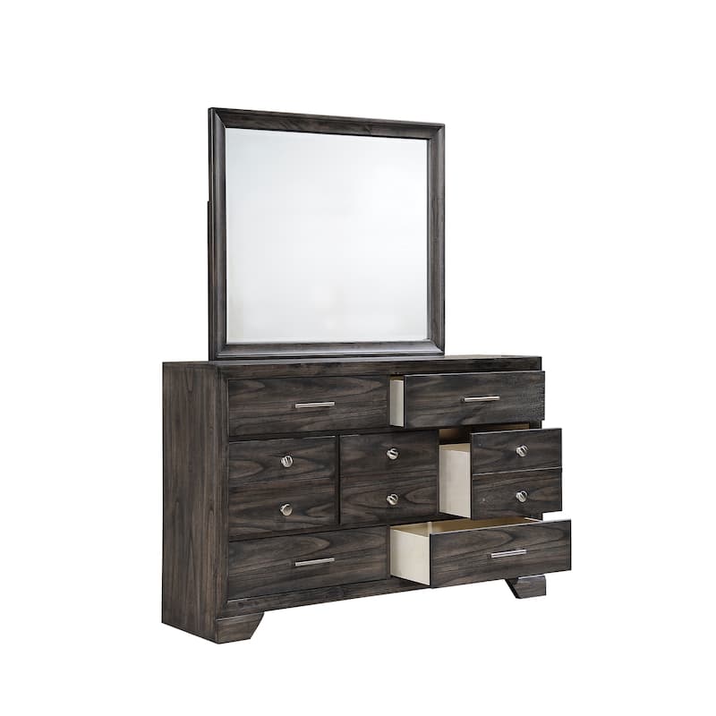 Ayla Gray Fabric Storage Platform Bed