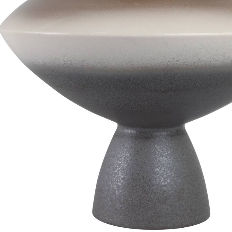 Pottery Vase Artesa Geometric Pedestal Form Handmade Flared Neck