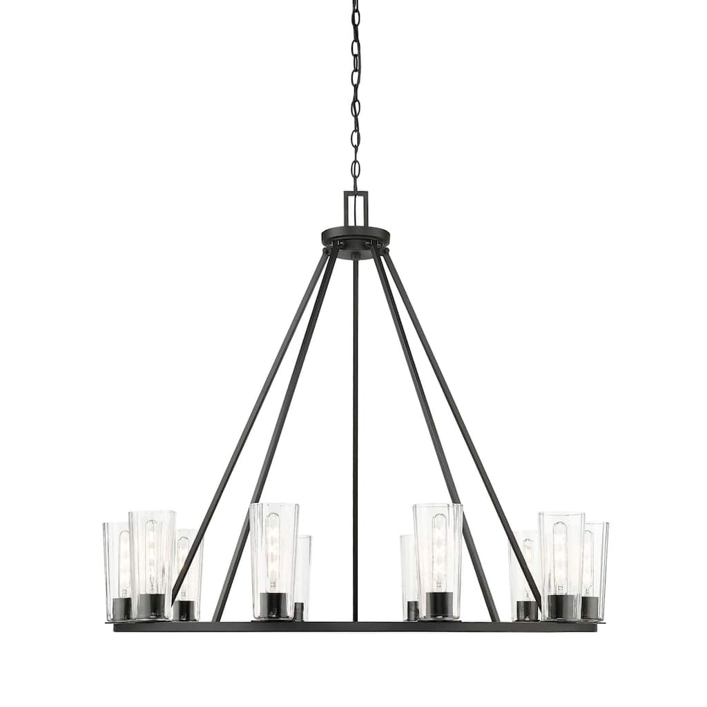 Z-Lite 826-10 Titus 10 Light 46" Wide Candle Style Chandelier
