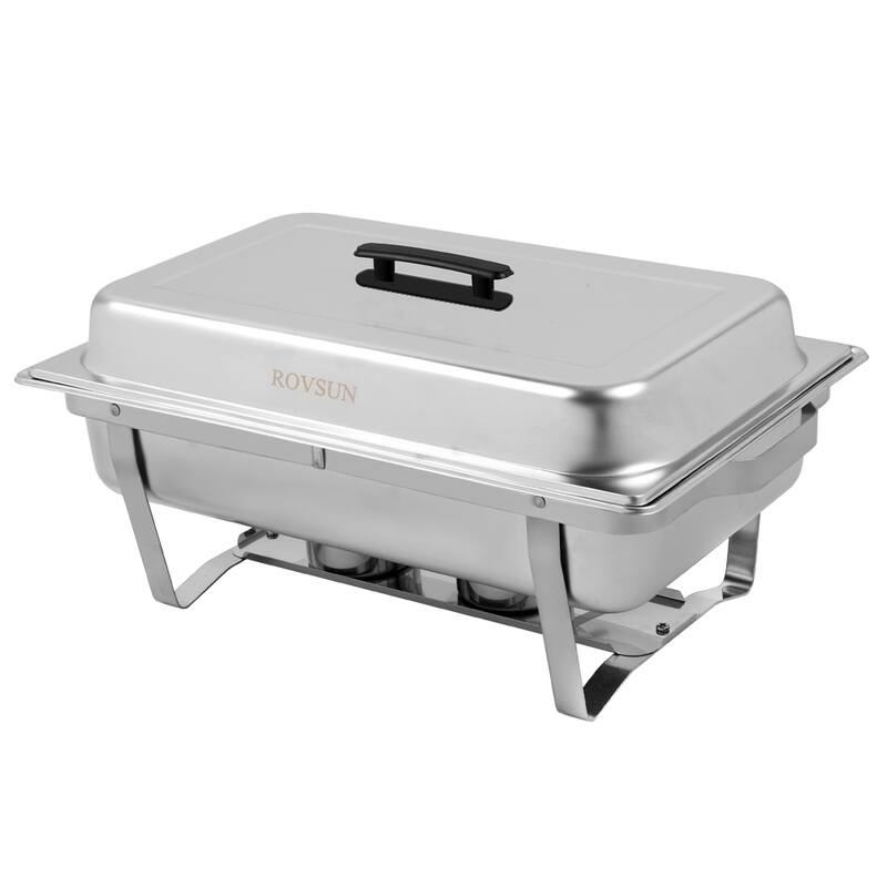 8QT Triple Server Food Warmer Buffet Trays Stove Chafing Dish