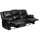 preview thumbnail 3 of 8, LeatherSoft Sofa with Two Built-In Recliners - 77"W x 35" - 64"D x 38"H