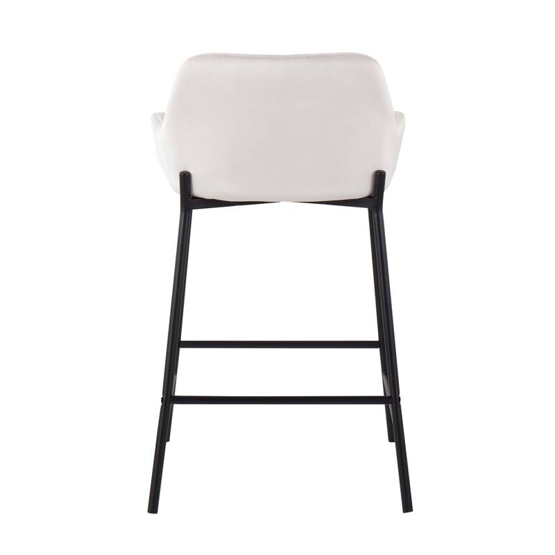 Carbon Loft Galotti Black Fixed-Height Upholstered Counter Stool - Set of 2