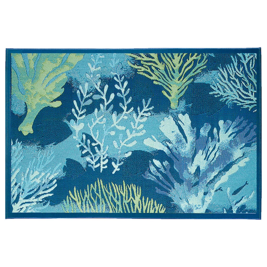 Liora Manne Esencia Coral Garden Indoor/Outdoor Mat