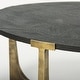 preview thumbnail 6 of 16, Atticus Black Wood and Antiqued Gold Metal Coffee Table